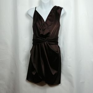 FINAL PRICE MISSGUIDED Satin Knot Asymmetric Dress